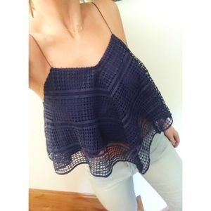 Dark blue Zara crop top